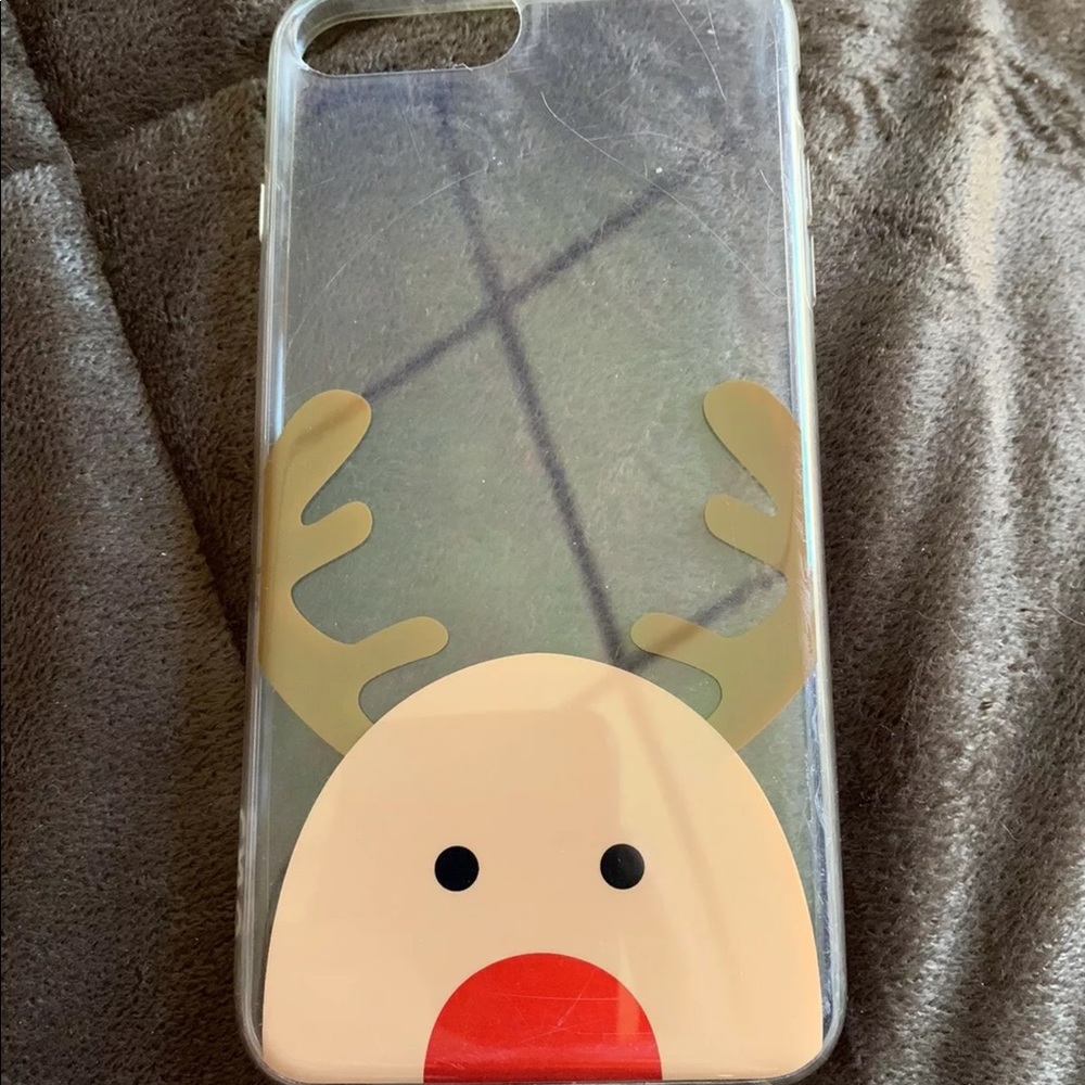 Clear Rudolph/Reindeer iPhone 7/8 Plus Case